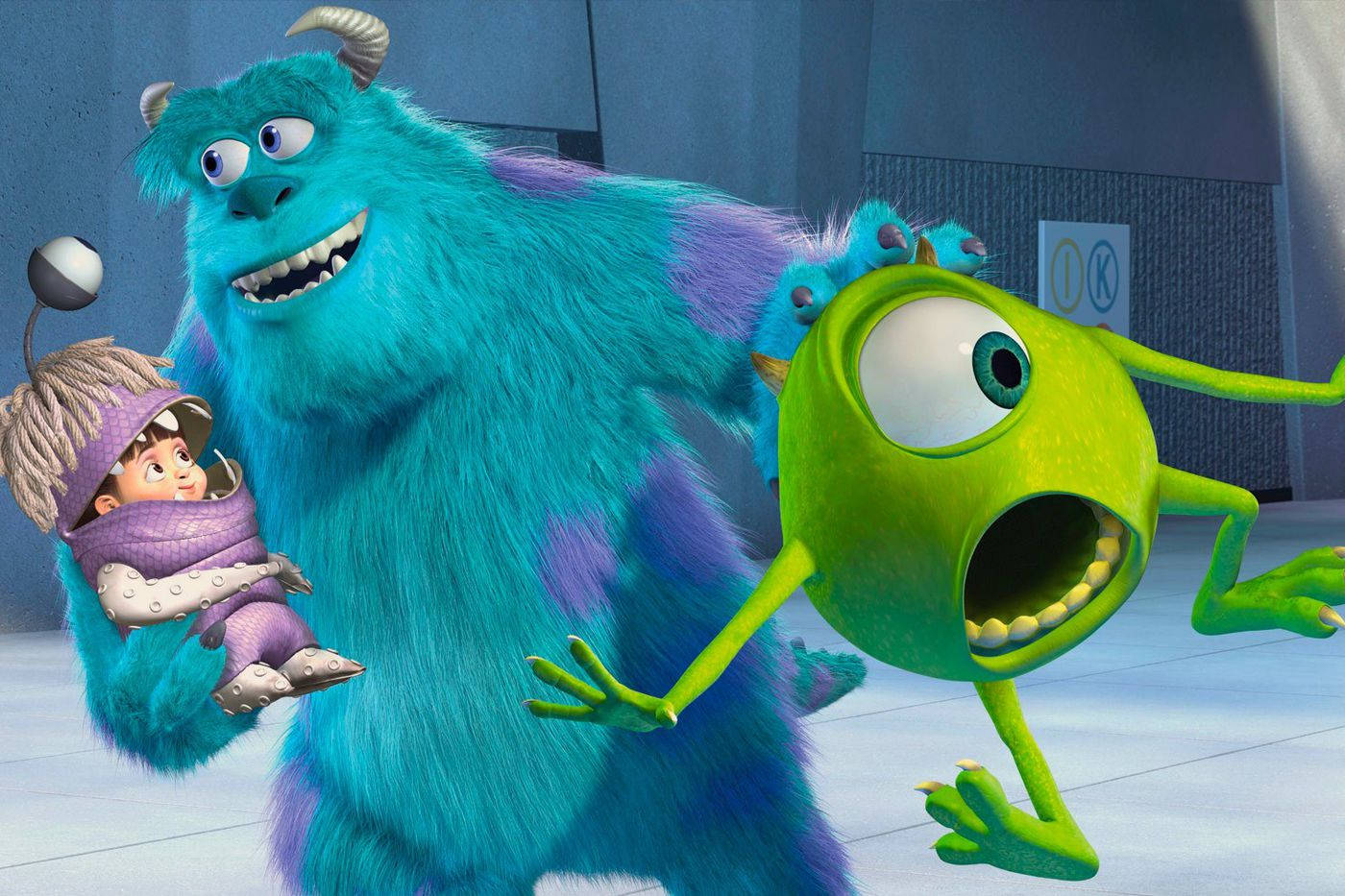 Sulley With Boo & Mike Monsters Inc Wallpaper