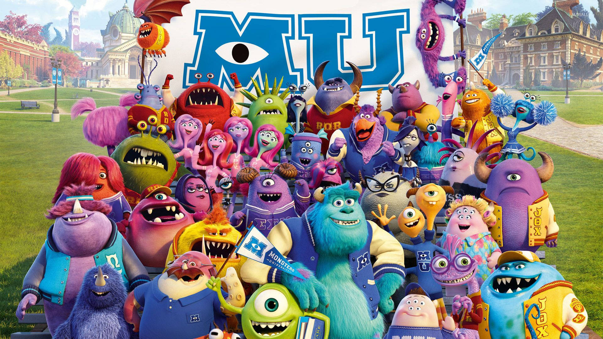 Sulley With Monsters University Poster Wallpaper