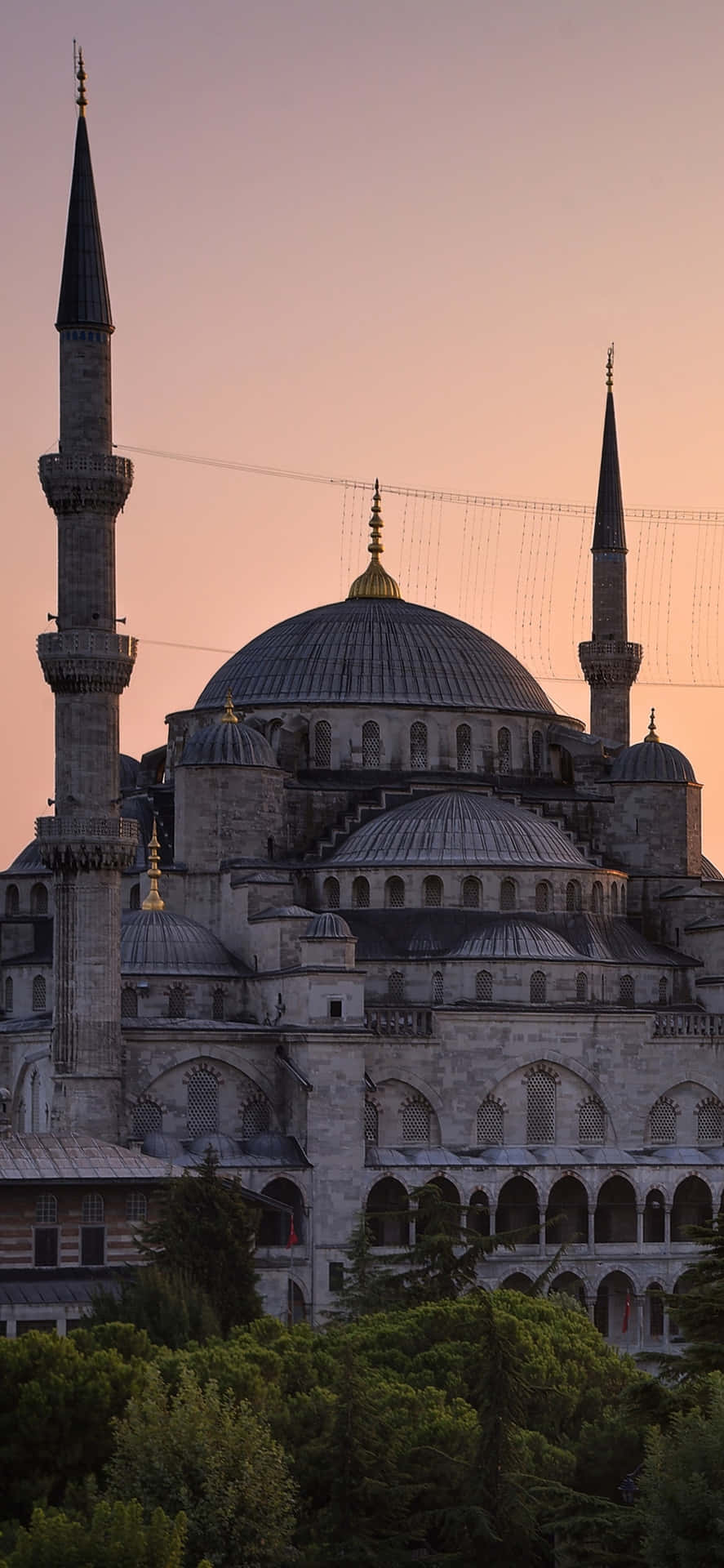 Sultanahmed-moskén Iphone-solnedgång. Wallpaper