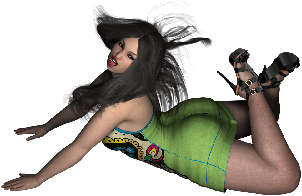 Sultry Pose3 D Model PNG