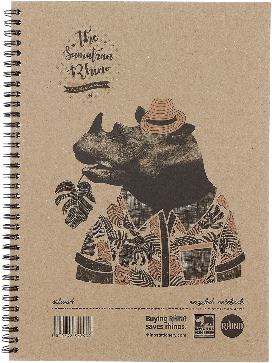 Sumatran Rhino Notebook Cover PNG