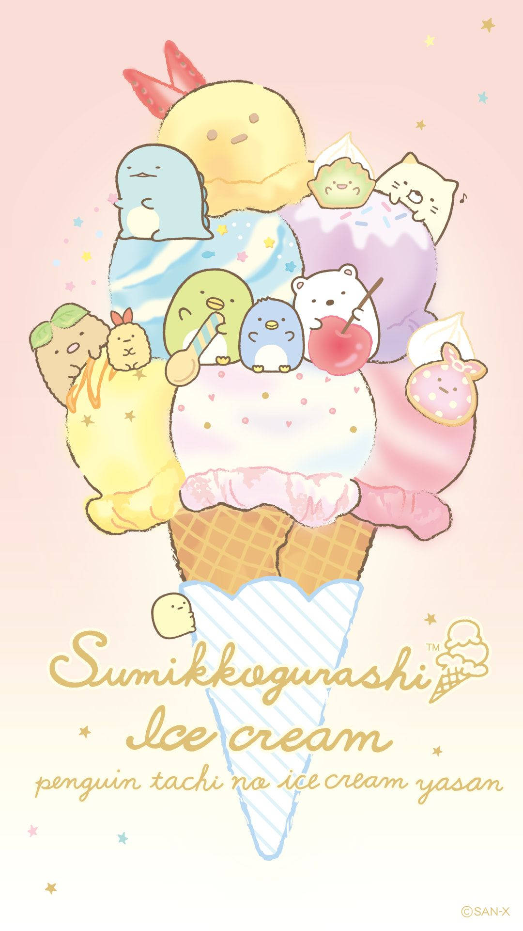 Sumikko Gurashi Cute Ice Cream Wallpaper