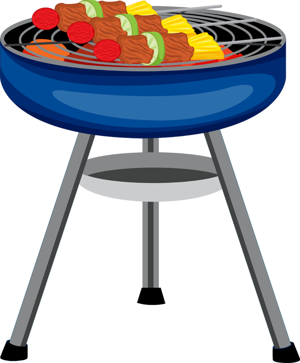 Summer Barbecue Grill Vector PNG