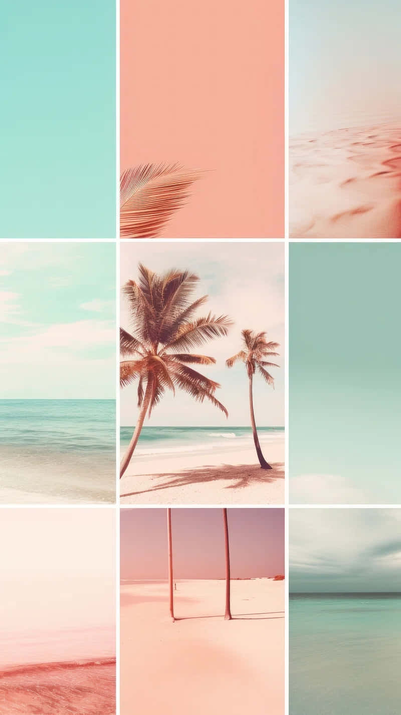 Summer Beach Aesthetic Collage.jpg Wallpaper
