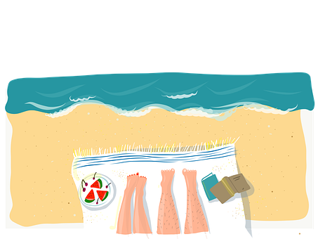 Summer Beach Essentials PNG