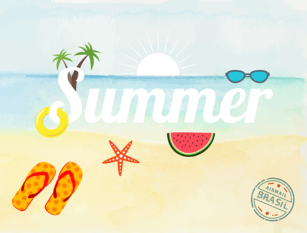 Summer Beach Vacation Illustration PNG