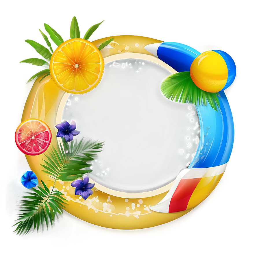 Summer Circle Frame Png Rqw PNG