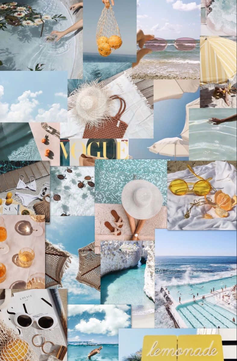 Summer Collage Aesthetic Board Wallpaper