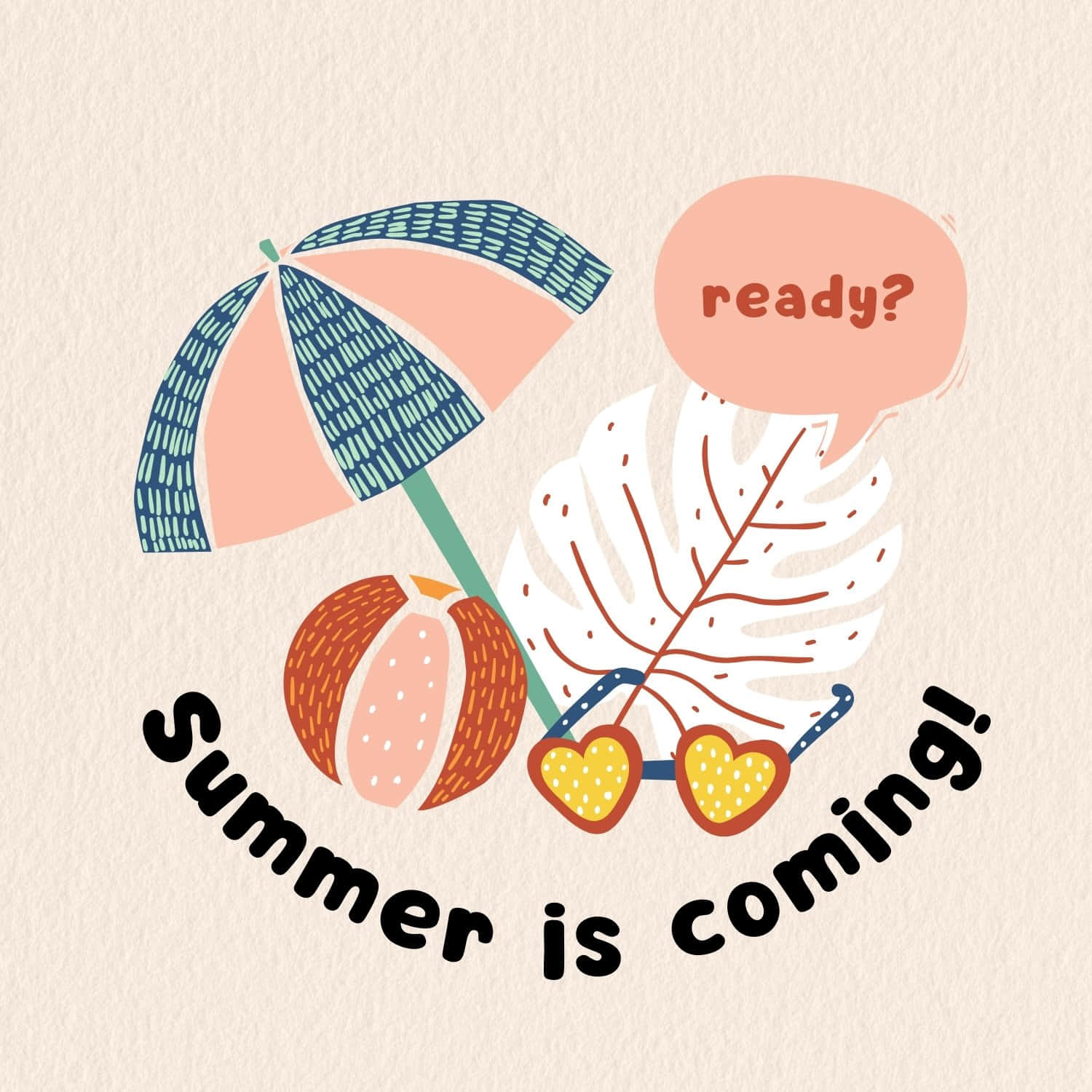 Summer Countdown Illustration Wallpaper