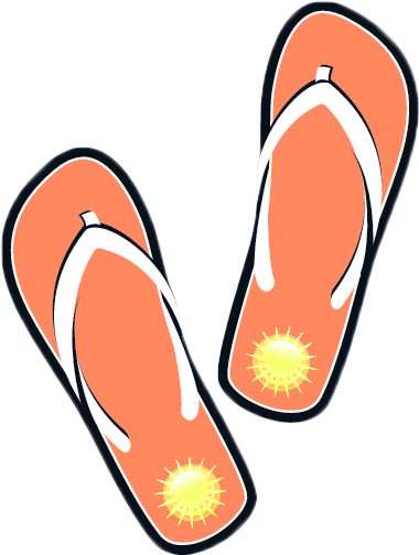 Download Summer Flip Flops Illustration.png | Wallpapers.com