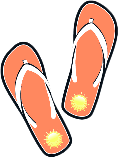 Summer Flip Flops Illustration.png PNG