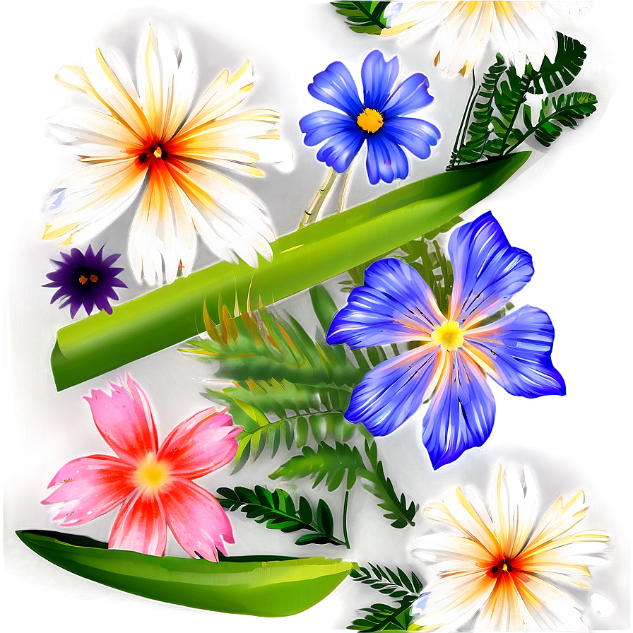 Summer Floral Pattern Png 06202024 PNG