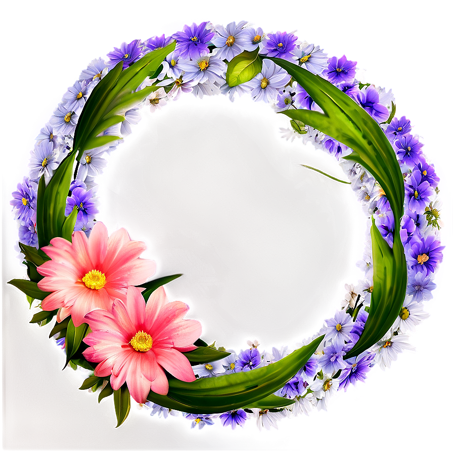 Summer Flower Circle Png Wkl18 PNG