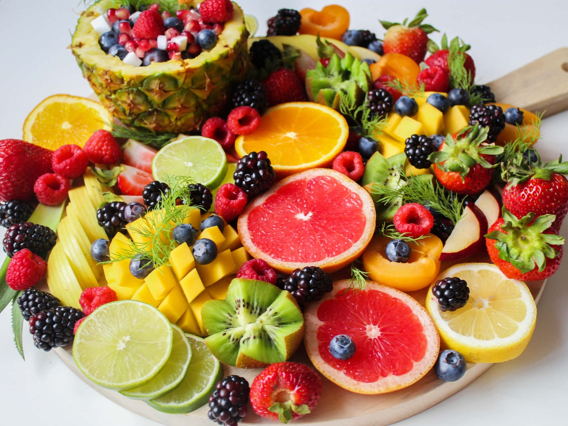 A Delicious Variety of Summer Fruits Wallpaper