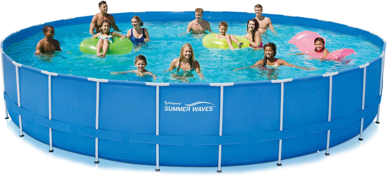 Summer Fun In Above Ground Pool PNG
