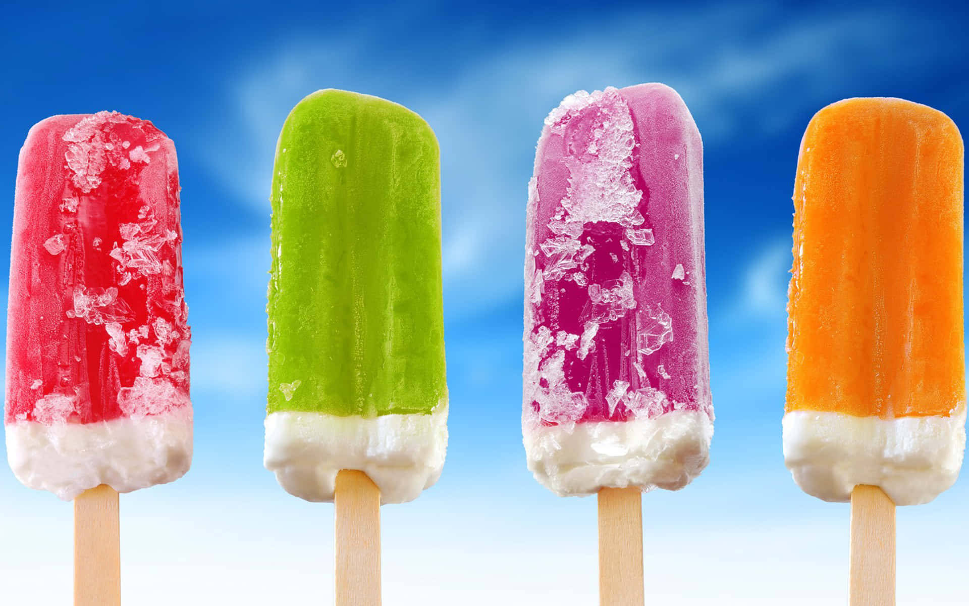 Diversiónveraniega: Paletas Heladas Fondo de pantalla