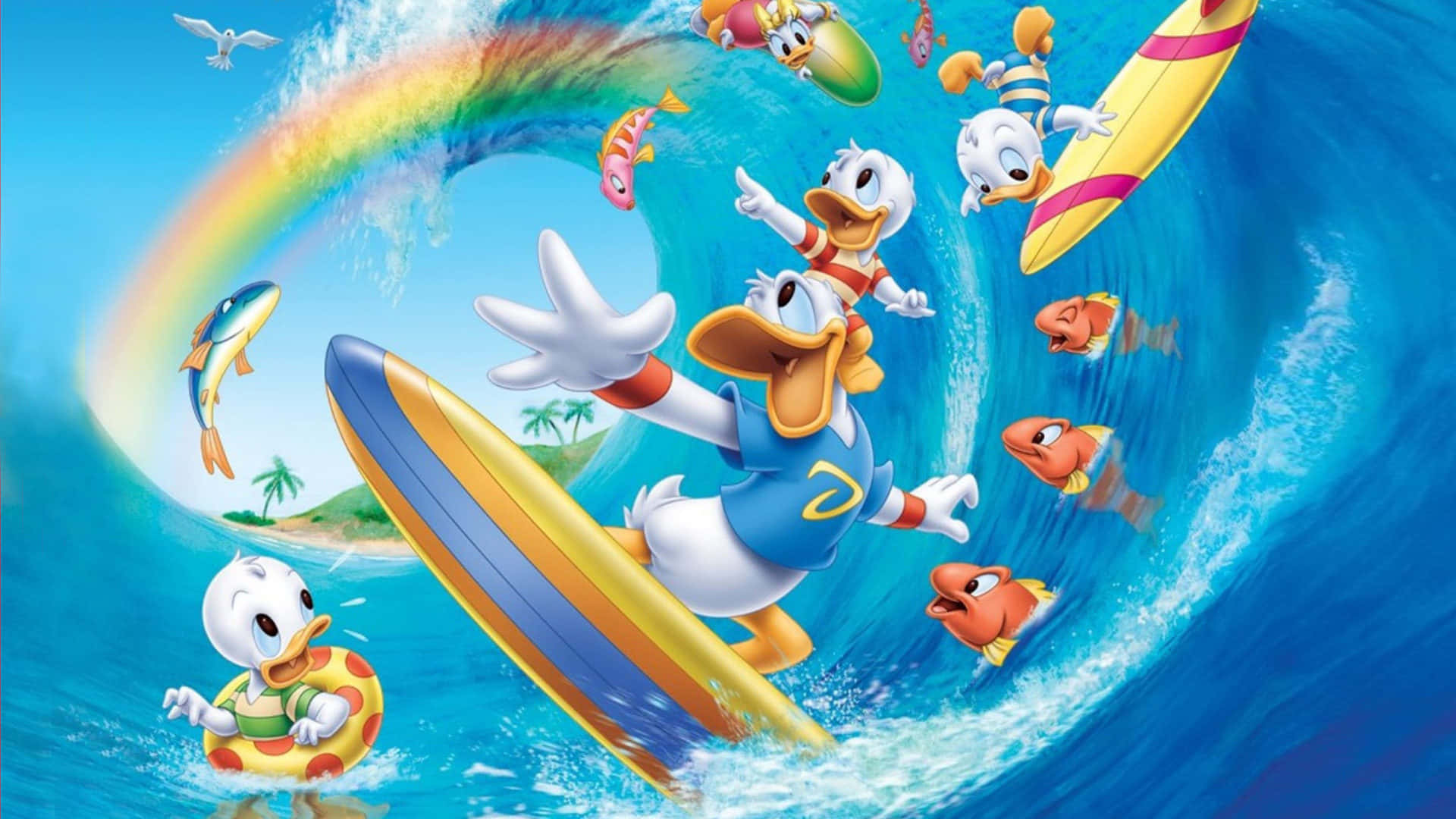 Summer Fun With Donald Duck Wallpaper