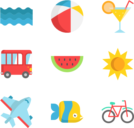 Summer Icons Collection PNG