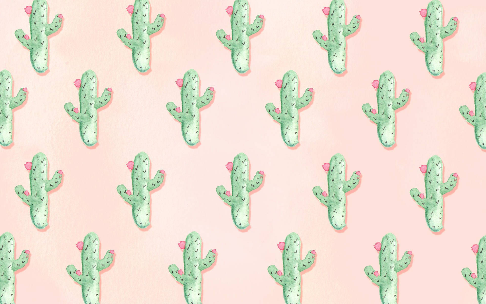 Summer Cute Cactus Laptop Wallpaper
