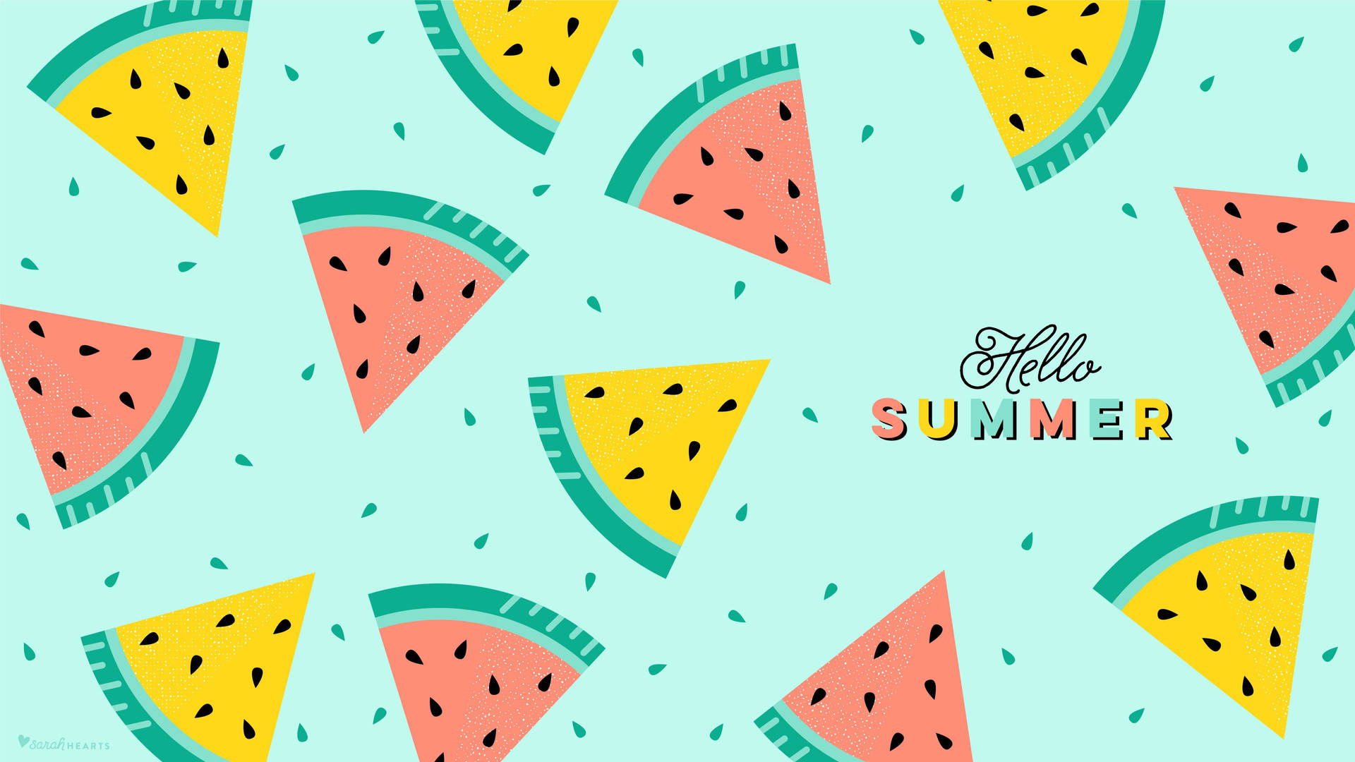 Summer Cute Watermelons Laptop Wallpaper