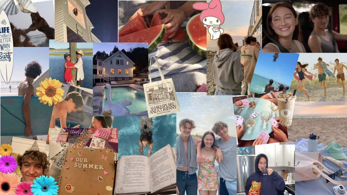 Summer Memories Collage Wallpaper