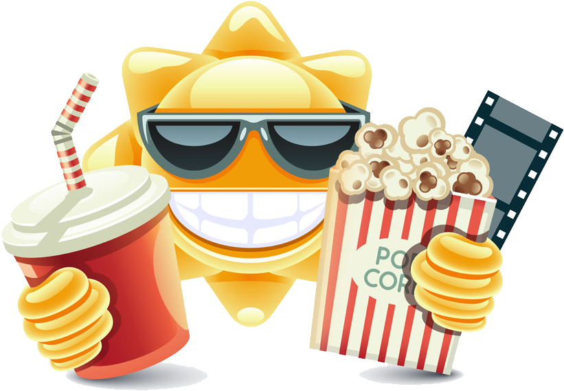Summer Movie Night Sun Clipart PNG
