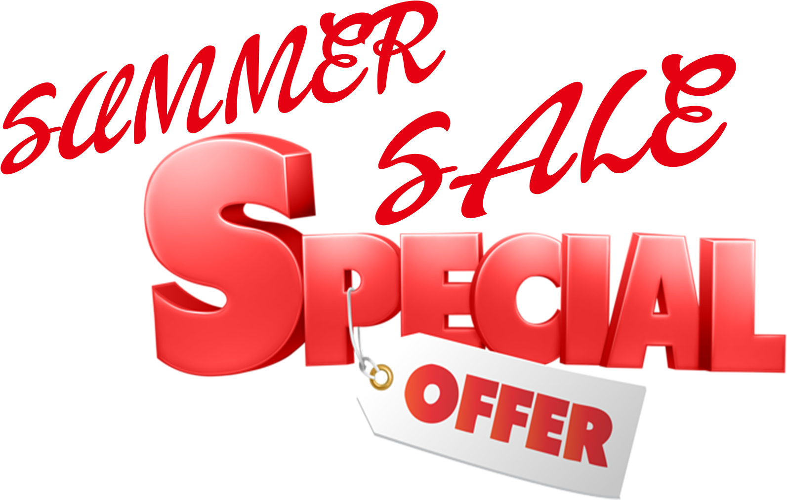 Summer Sale Special Offer3 D Text PNG