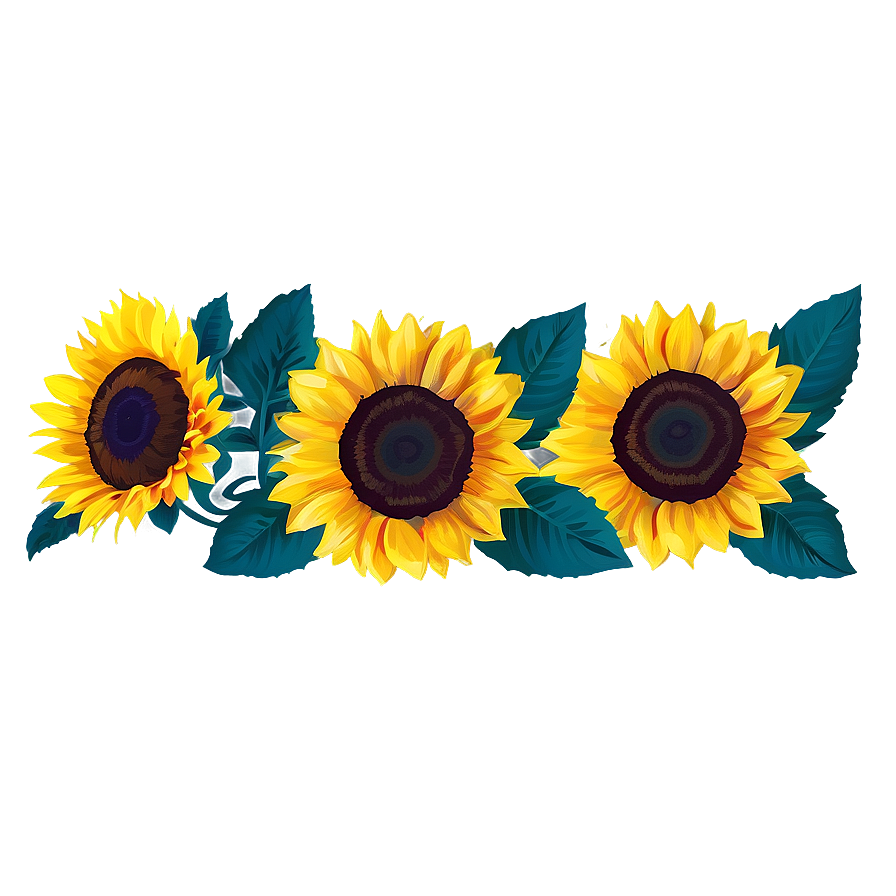 Summer Sunflower Sticker Png Hhj43 PNG