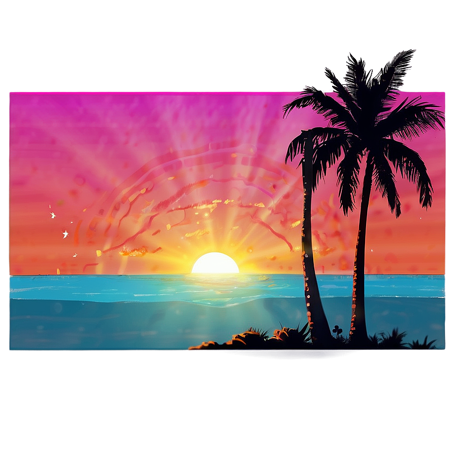 Summer Sunset Glow Png Oot PNG