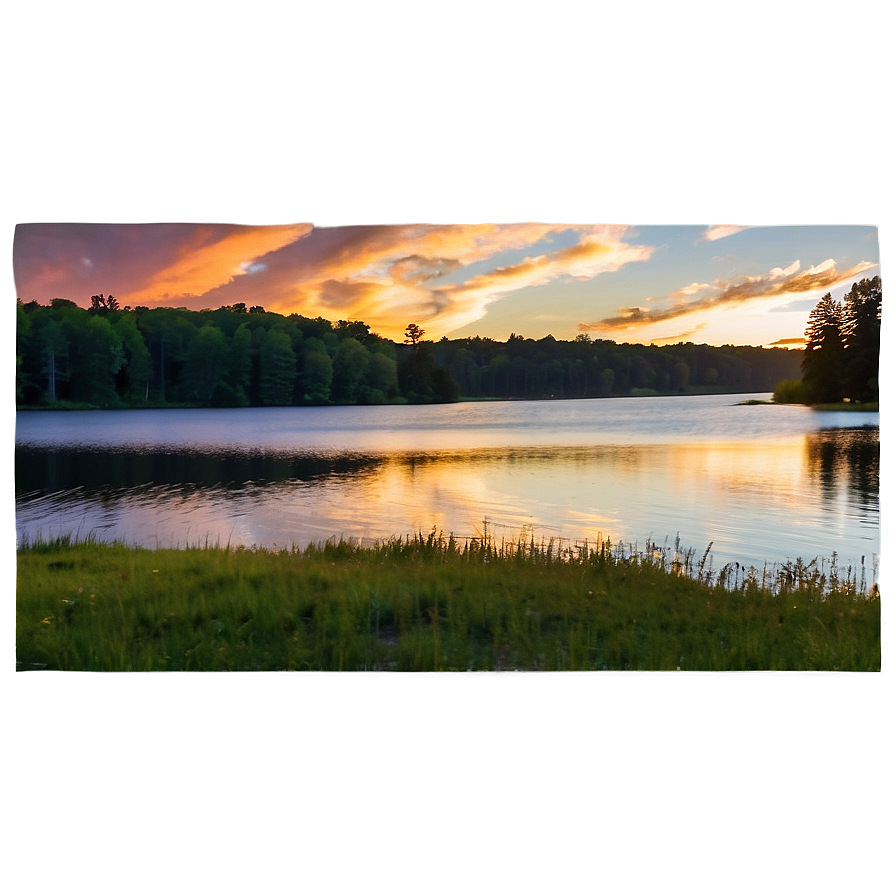 Summer Sunset Over Lake Photo Png 99 PNG