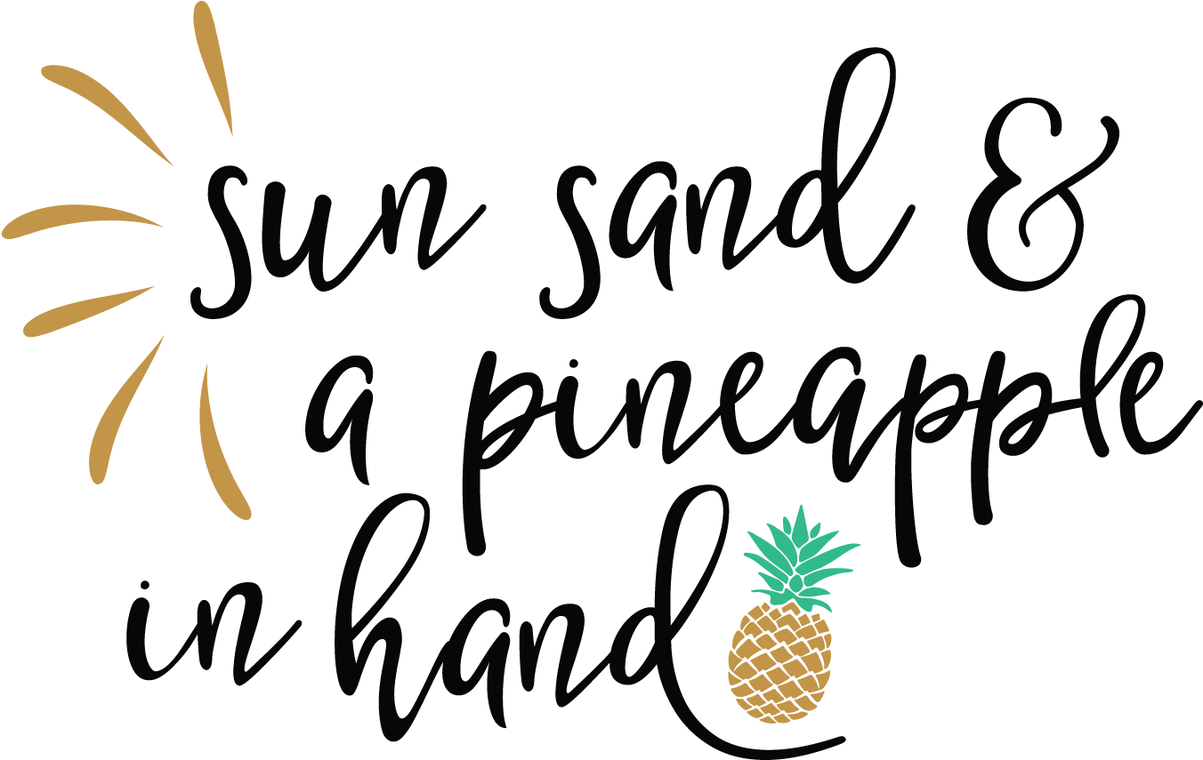Summer Typography Quote Pineapple PNG