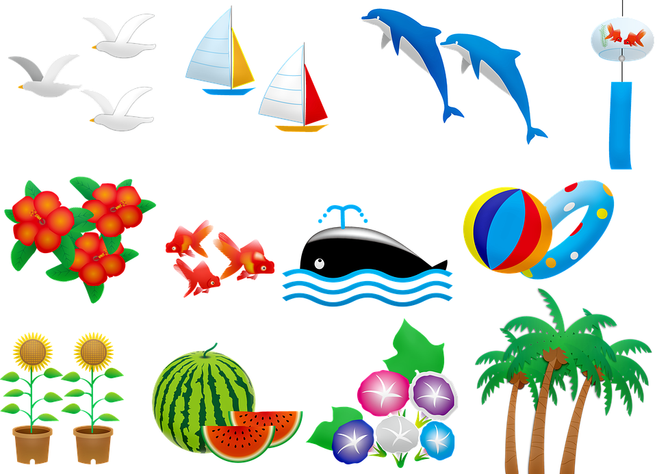 Summer Vacation Clipart Collection PNG