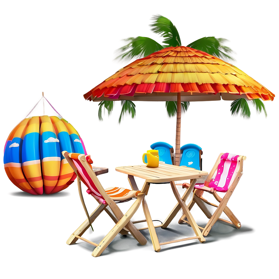 Summer Vibes Beach Scene Png 81 PNG