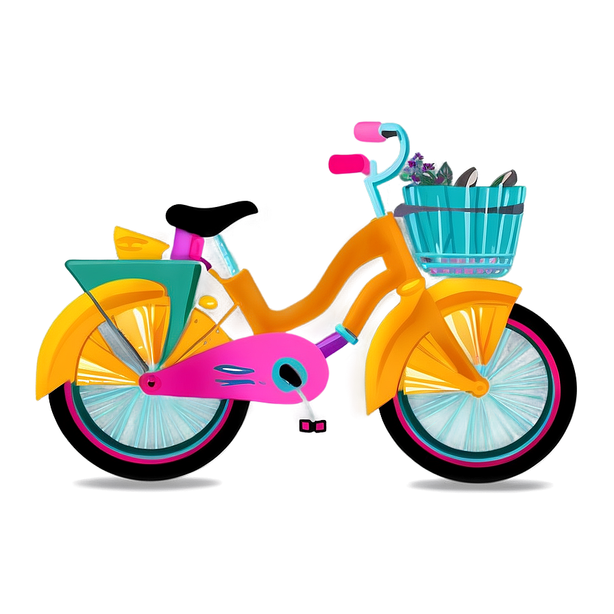 Summer Vibes Bicycle Png 06252024 PNG