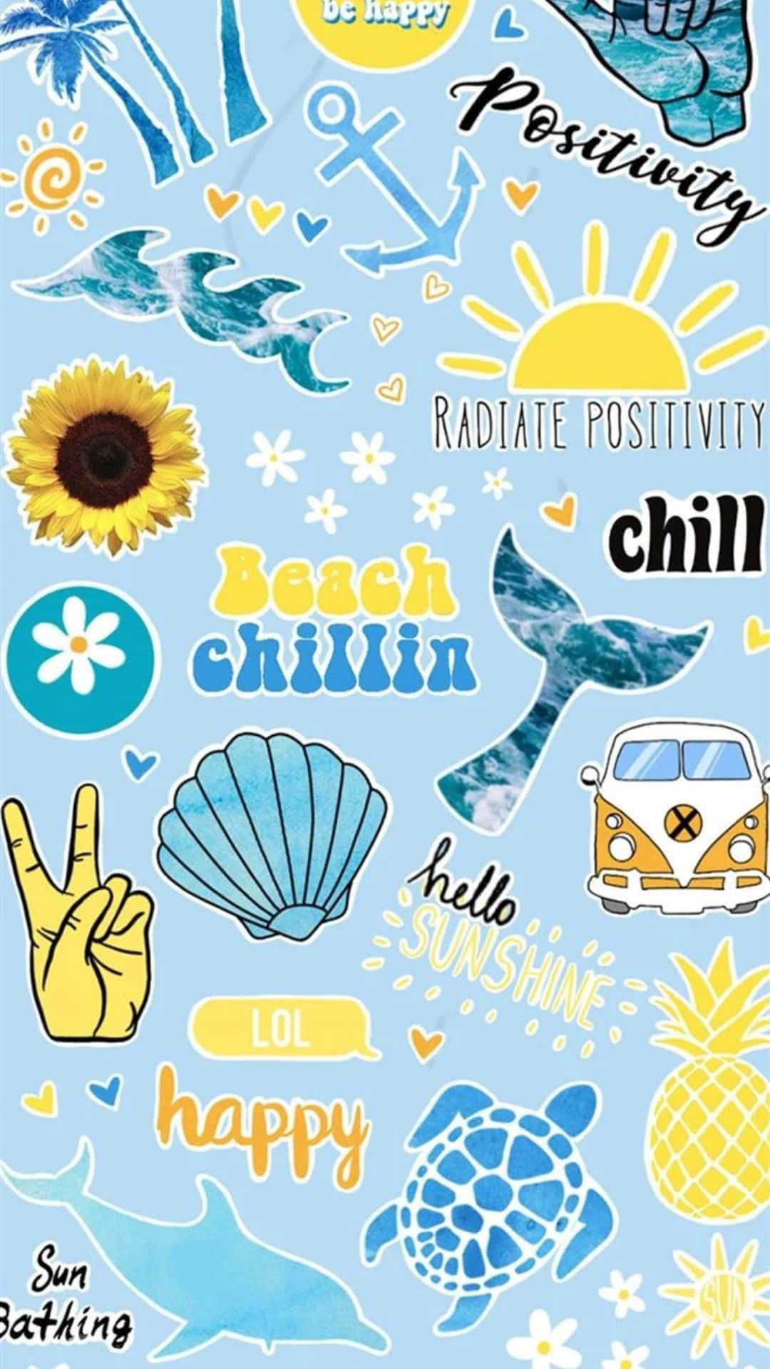 Summer Vibes Collage Wallpaper