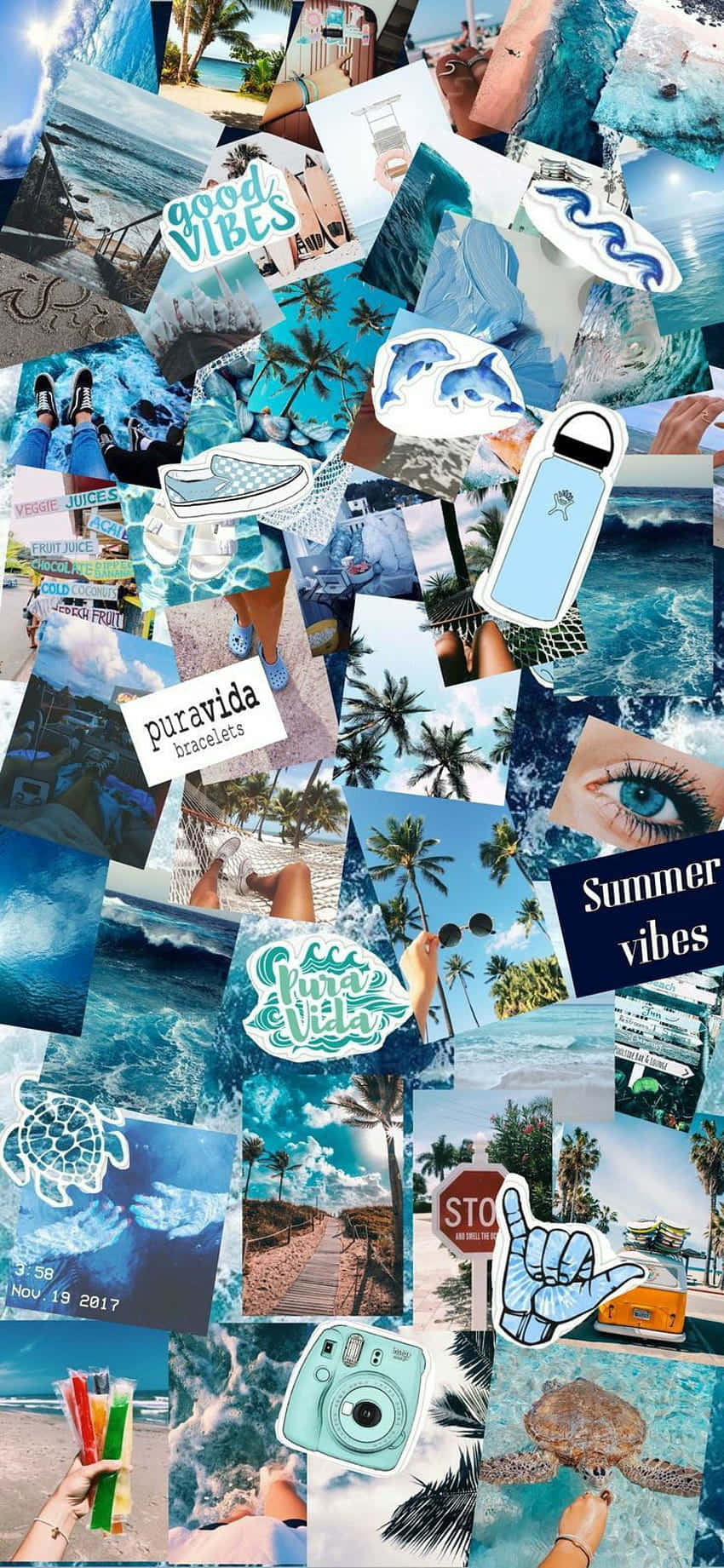 Summer Vibes Collage Aesthetic Wallpaper