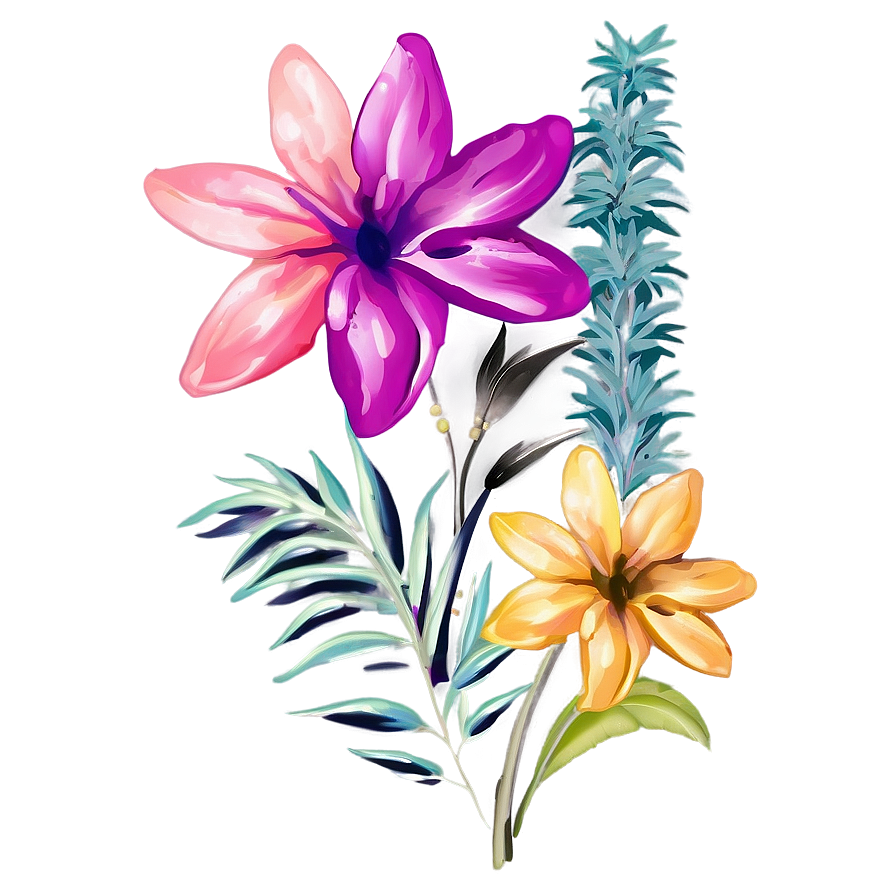 Summer Vibes Floral Design Png 39 PNG