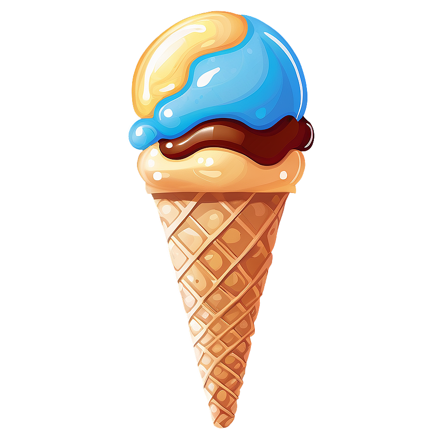 Summer Vibes Ice Cream Cone Png Qie18 PNG