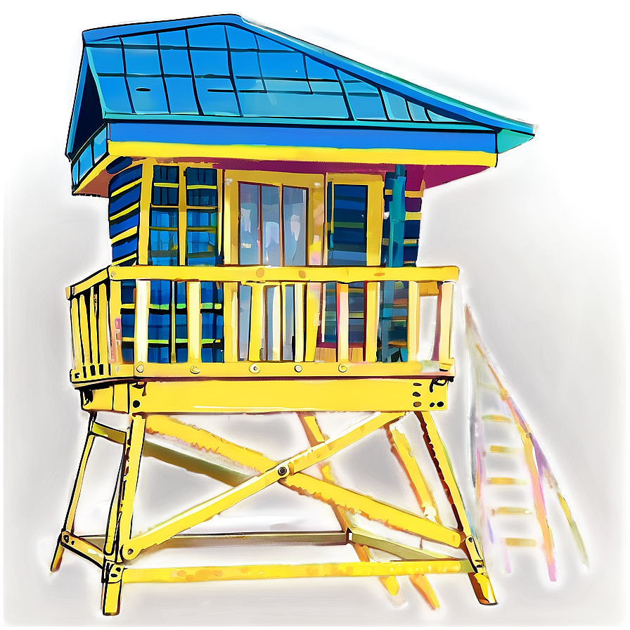 Summer Vibes Lifeguard Tower Png Ude81 PNG