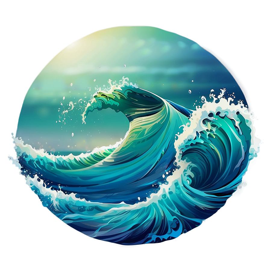 Summer Vibes Ocean Wave Png Vui85 PNG