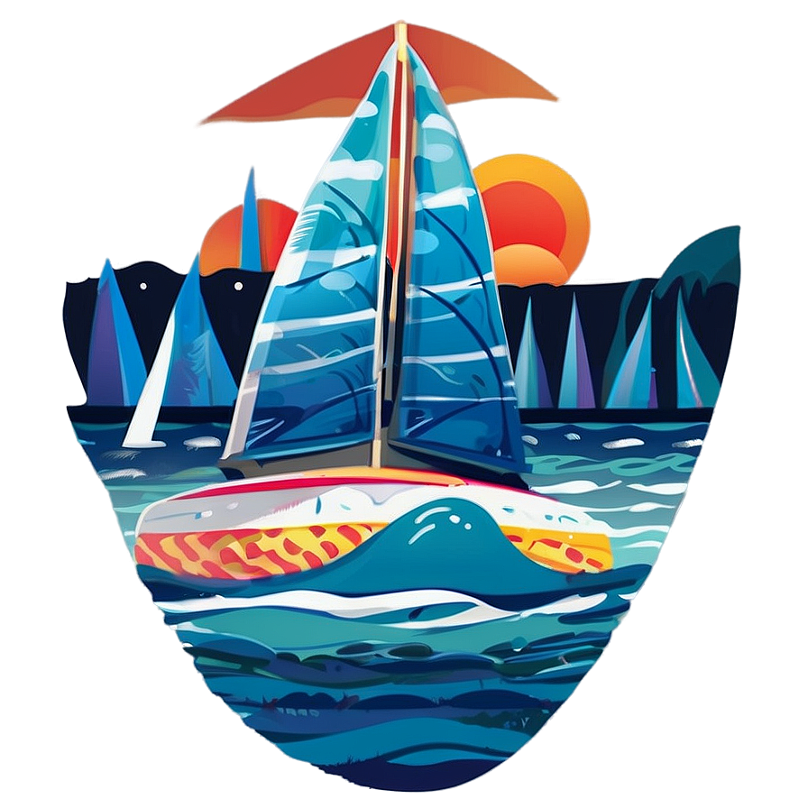 Summer Vibes Sailing Boat Png Gtj45 PNG