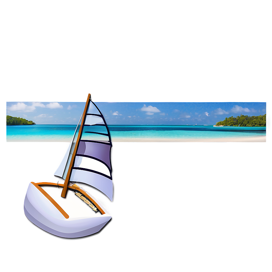 Summer Vibes Sailing Boat Png Lij21 PNG