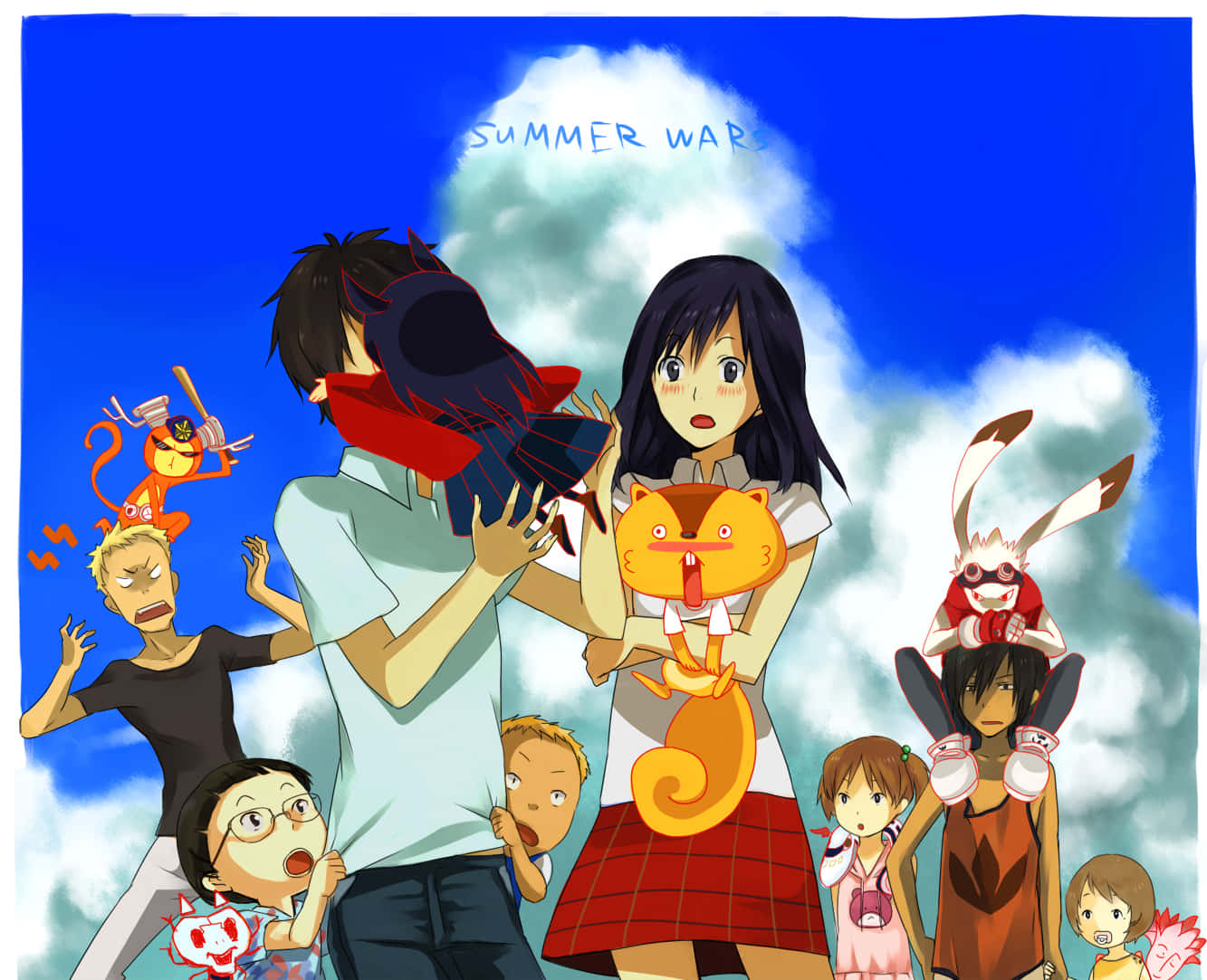 The Whole Family Can Come Together In Summer Wars" Wallpaper