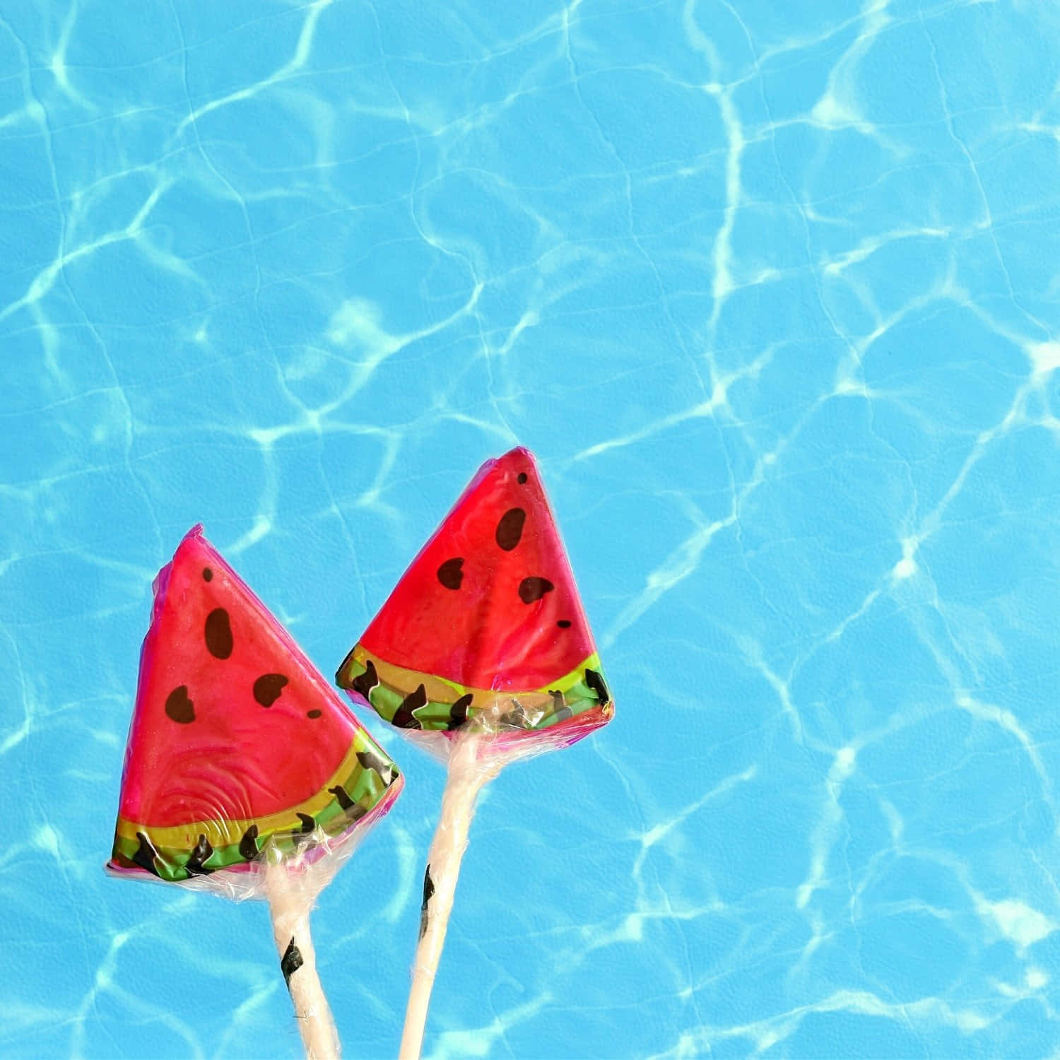 Summer Watermelon Popsicles Poolside Wallpaper