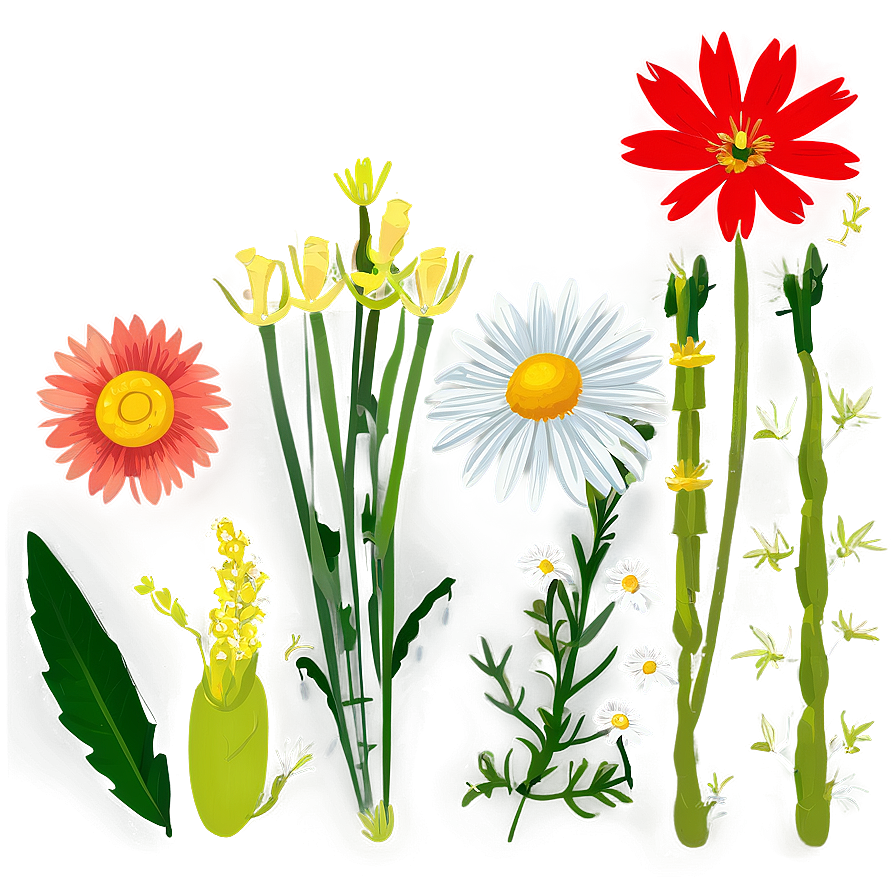 Summer Wildflowers Field Png Pbp89 PNG