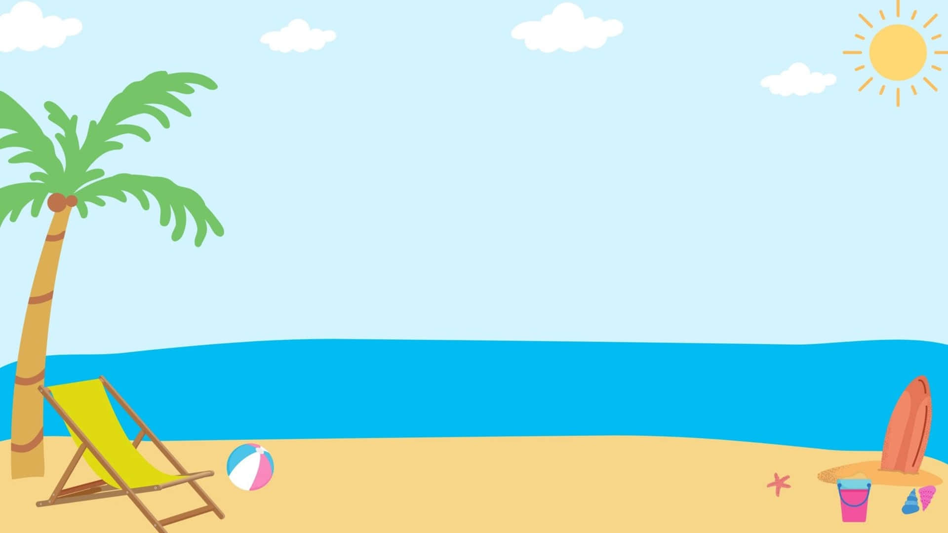 Get ready for summer with this cheerful Zoom background