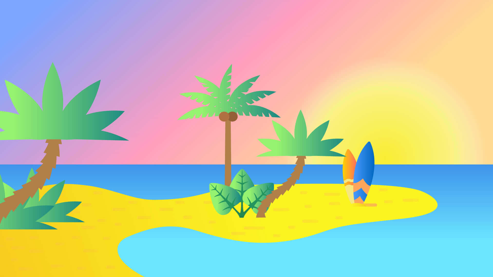 Enjoy this Summer Zoom Background of a Summer Day Beach