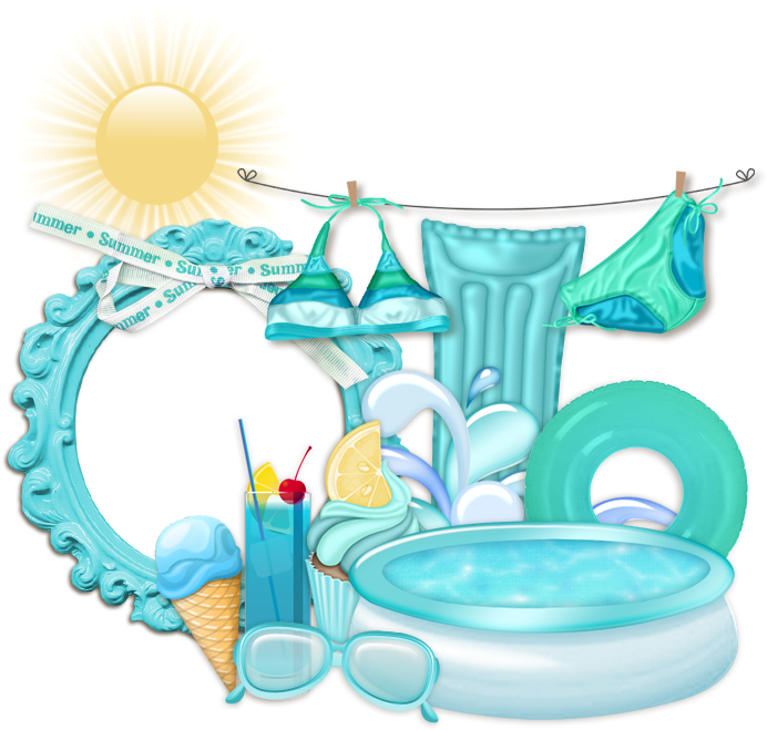 Summer_ Pool_ Party_ Elements PNG