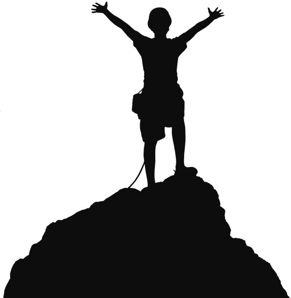 Summit Victory Pose Silhouette PNG