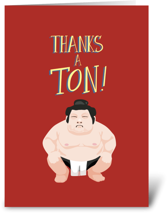 Download Sumo Wrestler Thank You Card | Wallpapers.com